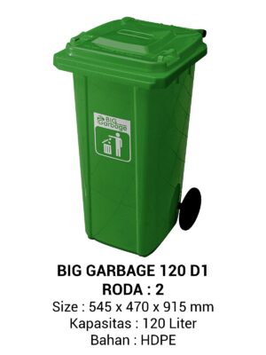TEMPAT SAMPAH RODA 120 LITER NAPOLLY TIPE 120 D1 | BIG GARBAGE UKURAN 54 x 47 x 91.5 CM