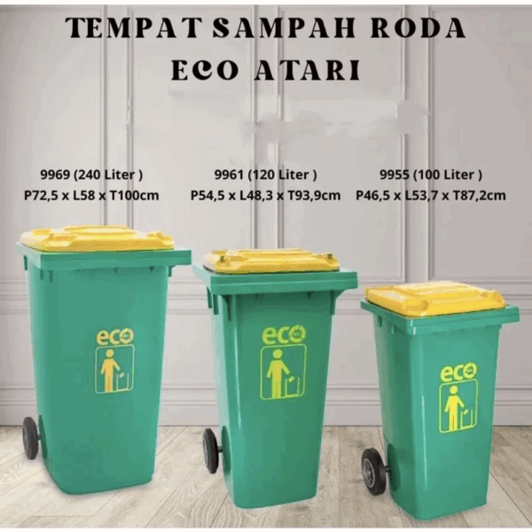 TEMPAT SAMPAH PLASTIK BESAR 240 LITER ATARI ECO DUSTBIN 9969 (3) TEMPAT SAMPAH PLASTIK BESAR 240 LITER ATARI ECO DUSTBIN 9969 TEMPATSAMPAHPLASTIK.ID
