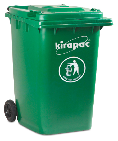 TEMPAT SAMPAH PLASTIK BESAR Kirapac Dustbin 240 Liter - KLX 9240 TEMPAT SAMPAH BESAR PLASTIK 240 LITER KIRAPAC TIPE KLX 9240