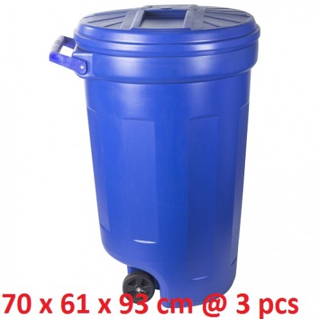TONG SAMPAH PLASTIK BESAR 180 LITER TUTUP + RODA TONG KUAT (2) TONG SAMPAH PLASTIK BESAR 180 LITER TUTUP + RODA TONG KUAT