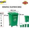 KIRAPAC DUSTBIN KLX 9050 TEMPAT SAMPAH PLASTIK 50 LITER RODA KIRAPAC DUSTBIN KLX 9050 HIJAU: Solusi Tempat Sampah Praktis, Kuat, dan Fleksibel untuk Berbagai Kebutuhan