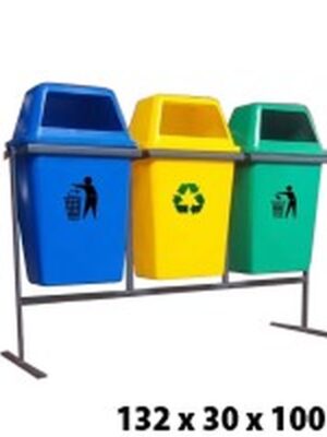 TEMPAT SAMPAH / TONG SAMPAH 3 WARNA 3 IN 1 KIRAPAC TIPE DBA 27-3
