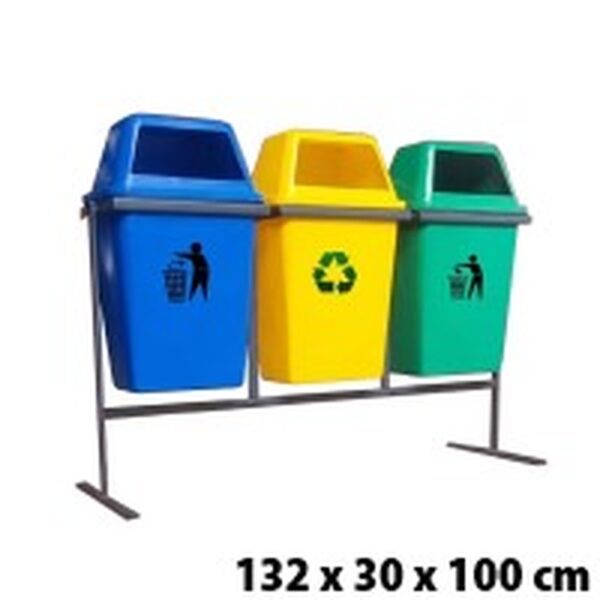 TEMPAT SAMPAH / TONG SAMPAH 3 WARNA 3 IN 1 KIRAPAC TIPE DBA 27-3