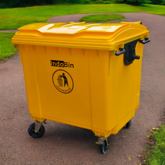 TEMPAT SAMPAH BESAR PLASTIK 1100 LITER INDOBIN TIPE B1100P (2) TEMPAT SAMPAH BESAR PLASTIK 1100 LITER INDOBIN TIPE B1100P + RODA: Solusi Tempat Sampah Jumbo 1100 Liter Berkualitas Industri untuk Pengelolaan Sampah Modern