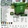 TEMPAT SAMPAH BESAR PLASTIK 660 LITER INDOBIN TIPE 660B-3 + RODA: Solusi Tempat Sampah Jumbo 660 Liter Berkualitas Industri untuk Pengelolaan Sampah Modern