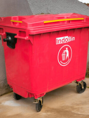 TEMPAT SAMPAH BESAR PLASTIK 660 LITER INDOBIN TIPE 660B-3 + RODA: Solusi Tempat Sampah Jumbo 660 Liter Berkualitas Industri untuk Pengelolaan Sampah Modern