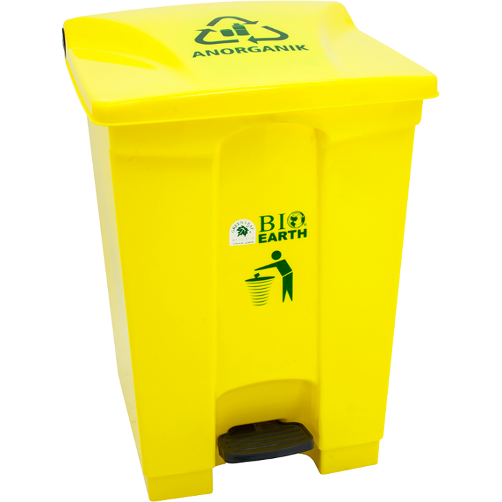 TEMPAT SAMPAH INJAK PLASTIK 50 LITER GL BIO DUSTBIN 2169 ANO (ANORGANIC PRINTING| TEMPATSAMPAHPLASTIK.ID