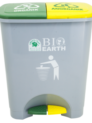 TEMPAT SAMPAH ORGANIK & ANORGANIK 2x22 LITER GREEN LEAF TIPE 2144 OR-NO TEMPAT SAMPAH ORGANIK & ANORGANIK 2x22 LITER GREEN LEAF TIPE 2144 OR-NO – Solusi Praktis Pemilahan Sampah Modern untuk Rumah, Kantor, HORECA & Industri