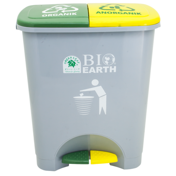 TEMPAT SAMPAH ORGANIK & ANORGANIK 2x22 LITER GREEN LEAF TIPE 2144 OR-NO TEMPAT SAMPAH ORGANIK & ANORGANIK 2x22 LITER GREEN LEAF TIPE 2144 OR-NO – Solusi Praktis Pemilahan Sampah Modern untuk Rumah, Kantor, HORECA & Industri
