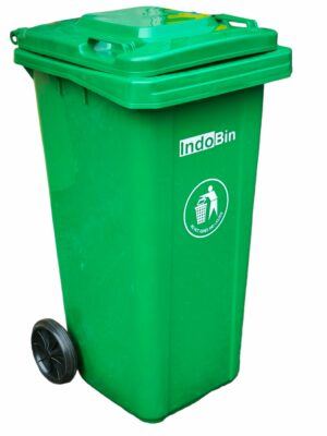 TEMPAT SAMPAH PLASTIK BESAR 120 LITER INDOBIN TIPE B120P – Tempat Sampah HDPE Premium Berstandar EN840-5 untuk Industri, Perkantoran, HORECA & Fasilitas Umum