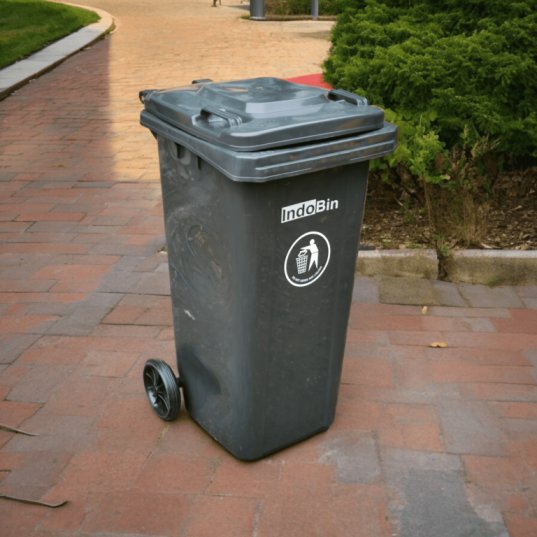 TEMPAT SAMPAH PLASTIK BESAR 120 LITER INDOBIN TIPE B120P (4) TEMPAT SAMPAH PLASTIK BESAR 120 LITER INDOBIN TIPE B120P – Tempat Sampah HDPE Premium Berstandar EN840-5 untuk Industri, Perkantoran, HORECA & Fasilitas Umum