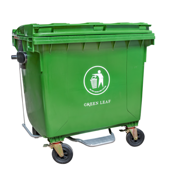 TEMPAT SAMPAH PLASTIK RODA SUPER BESAR 1100 LITER GREEN LEAF BIO DUSTBIN TIPE 2307 DP: Tempat Sampah Industri Berkapasitas Besar untuk Pengelolaan Sampah yang Lebih Efisien