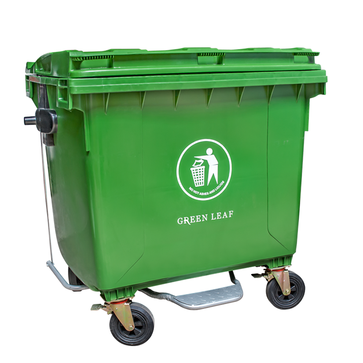 TEMPAT SAMPAH PLASTIK RODA SUPER BESAR 1100 LITER GREEN LEAF BIO DUSTBIN TIPE 2307 DP: Tempat Sampah Industri Berkapasitas Besar untuk Pengelolaan Sampah yang Lebih Efisien