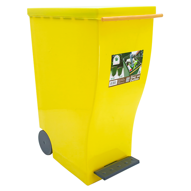 TEMPAT SAMPAH RODA INJAK 34 LITER GREEN LEAF TIPE VENTURA 2129 | TEMPATSAMPAHPLASTIK.ID