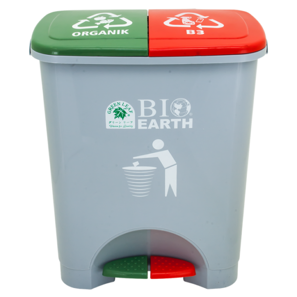 Tempat Sampah Organik & Hazardous Toxic 2×22 Liter Green Leaf Tipe 2144 OR-B3 TEMPAT SAMPAH ORGANIK & HAZARDOUS / TOXIC 2×22 LITER GREEN LEAF TIPE 2144 OR-B3 – Solusi Pemilahan Sampah Organik dan Limbah B3 yang Praktis, Higienis, dan Berkualitas